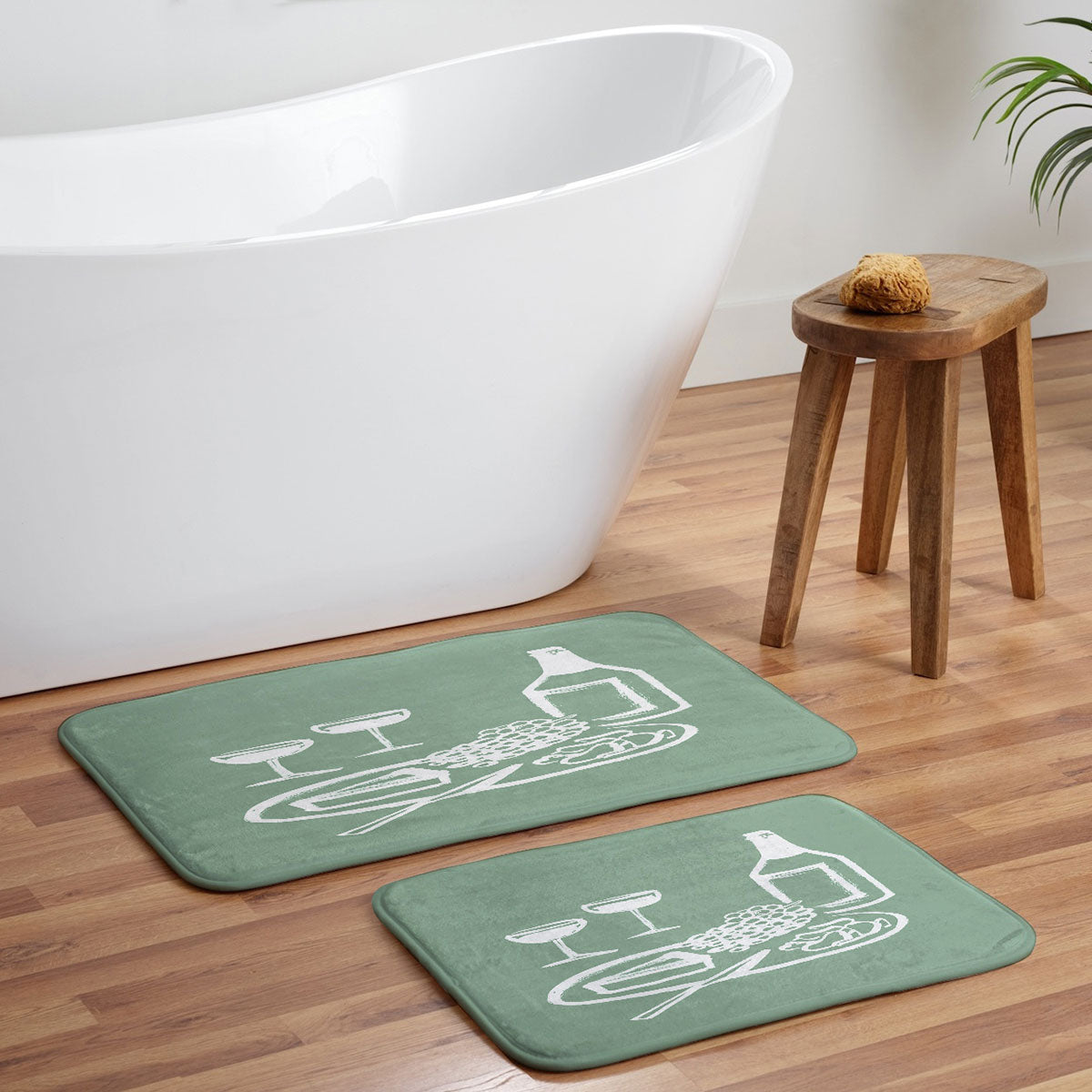 Intemporalis Wine and Cheese Aperitivo Memory Foam Bath Mat