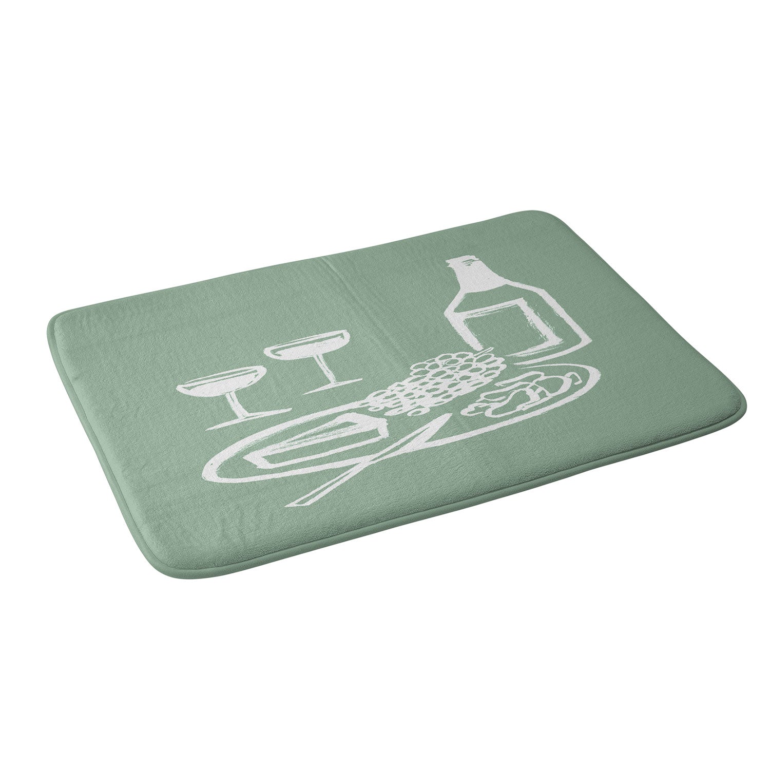 Intemporalis Wine and Cheese Aperitivo Memory Foam Bath Mat