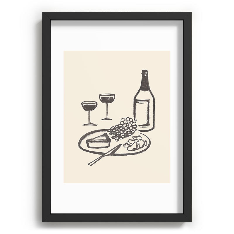 Intemporalis Wine and Cheese Aperitivo BW Recessed Framing Rectangle