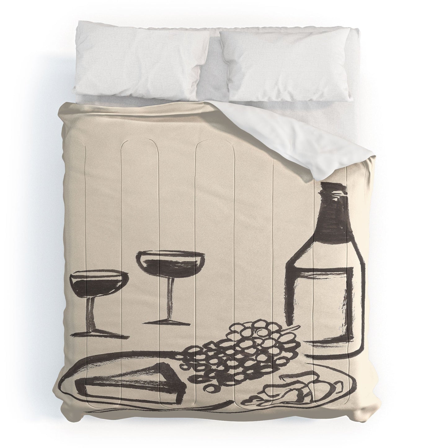 Intemporalis Wine and Cheese Aperitivo BW Comforter
