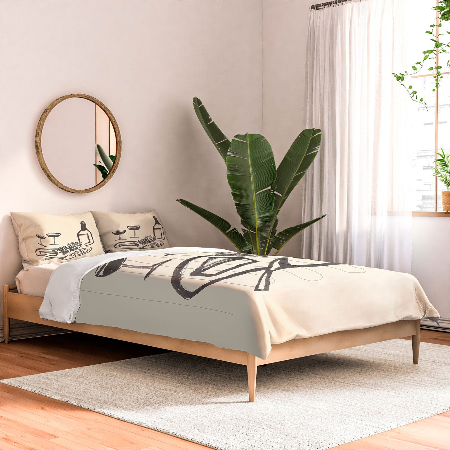Intemporalis Wine and Cheese Aperitivo BW Comforter