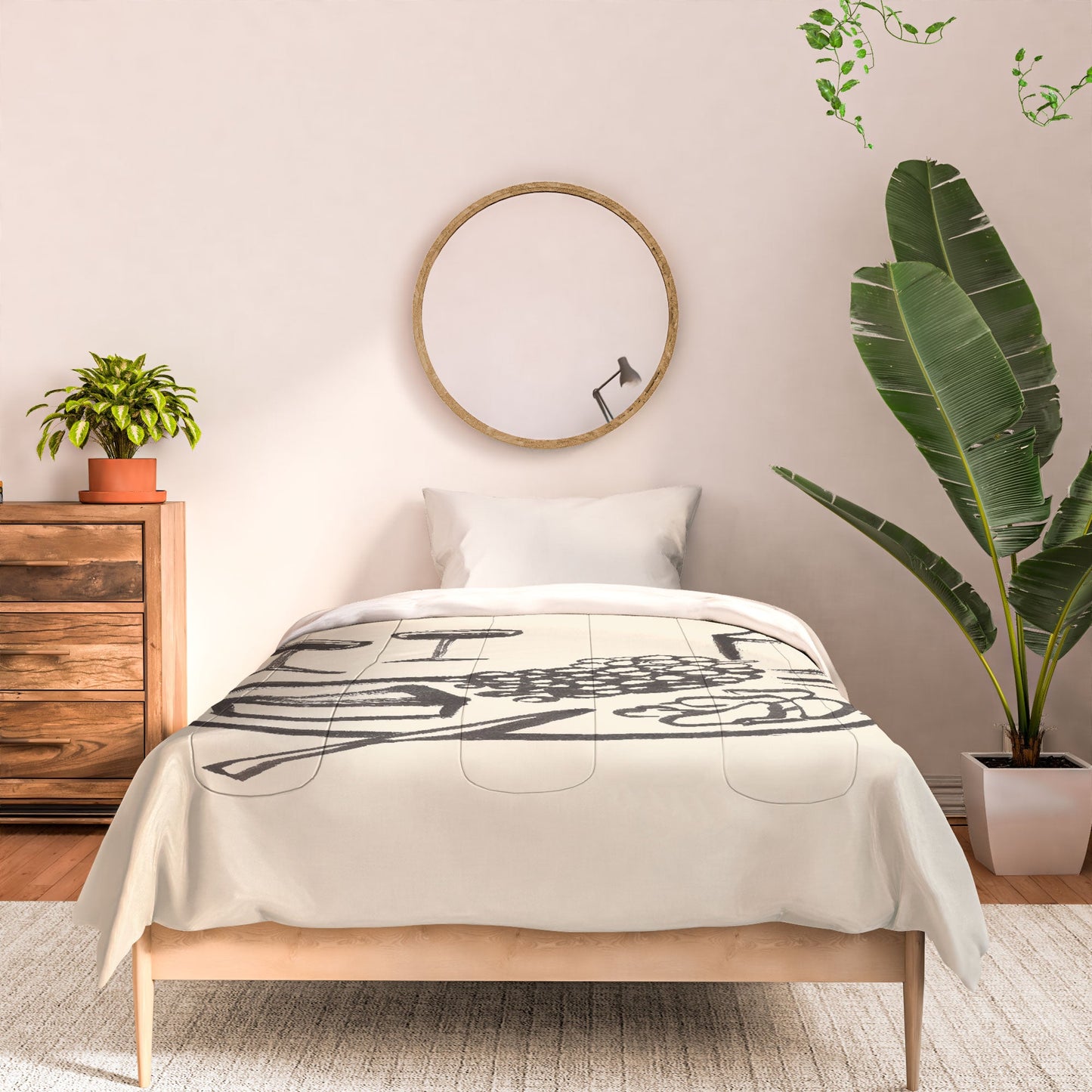 Intemporalis Wine and Cheese Aperitivo BW Comforter