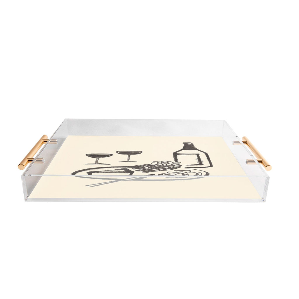 Intemporalis Wine and Cheese Aperitivo BW Acrylic Tray