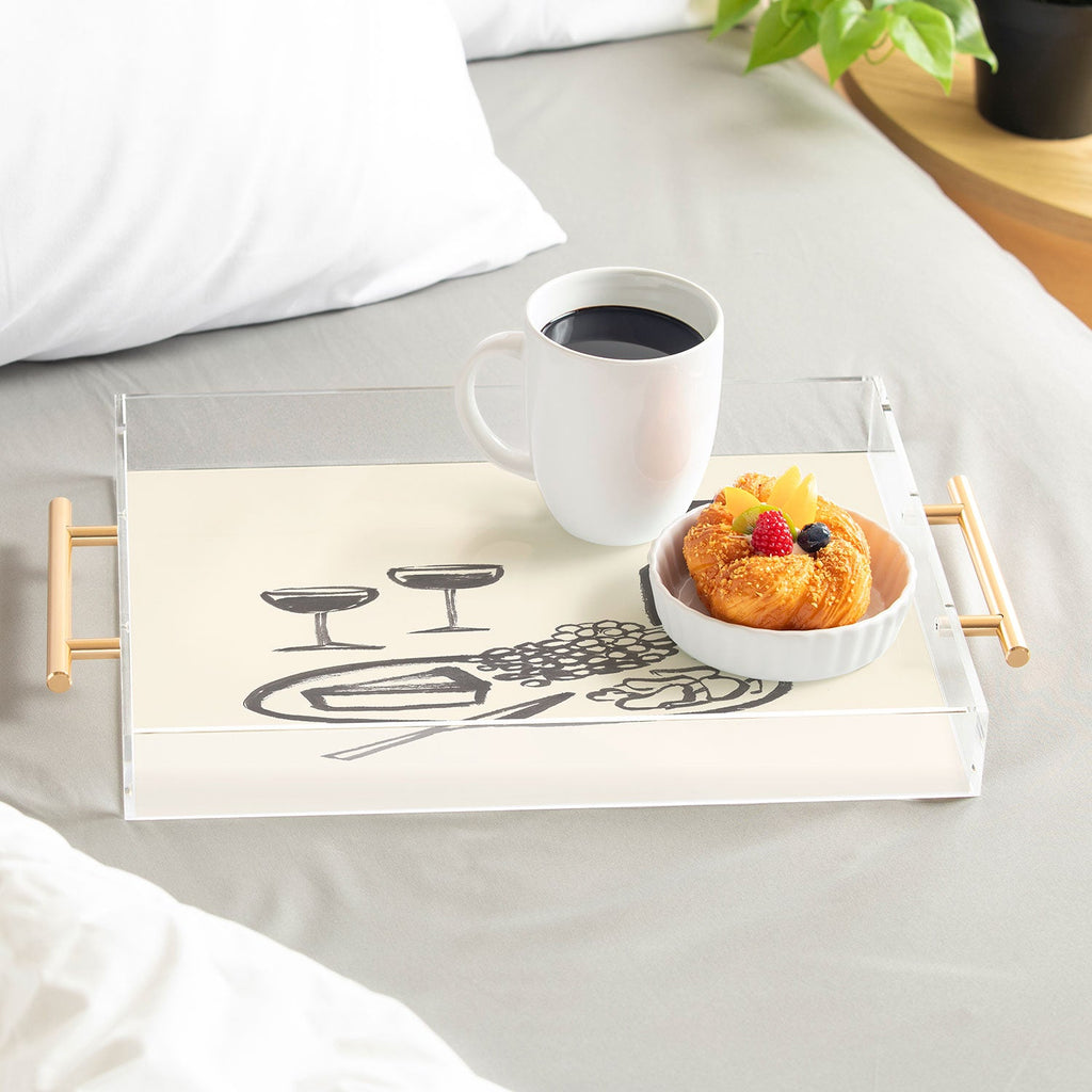 Intemporalis Wine and Cheese Aperitivo BW Acrylic Tray