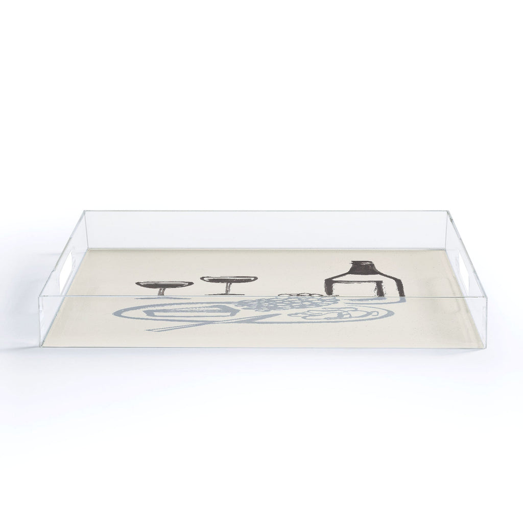 Intemporalis Wine and Cheese Aperitivo BW Acrylic Tray