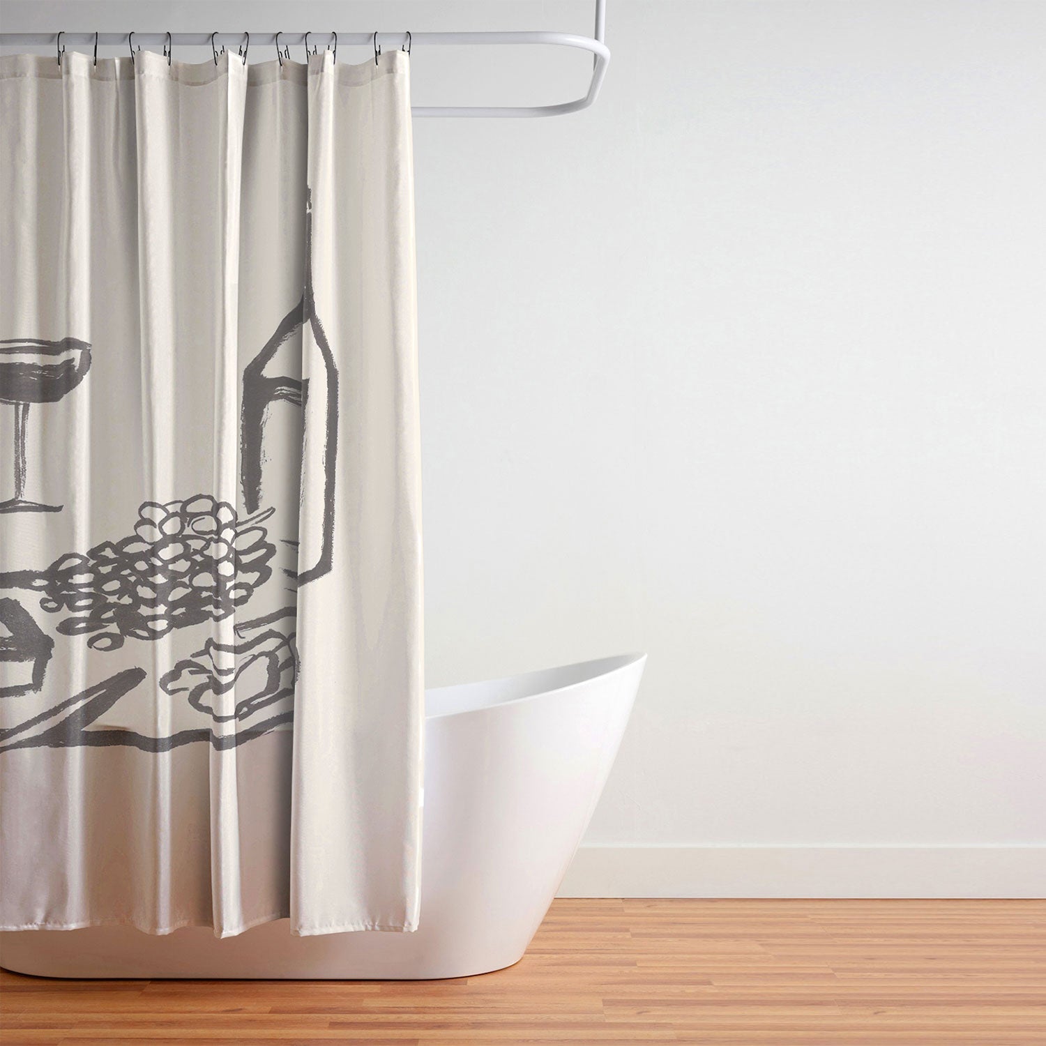 Intemporalis Wine and Cheese Aperitivo BW Shower Curtain