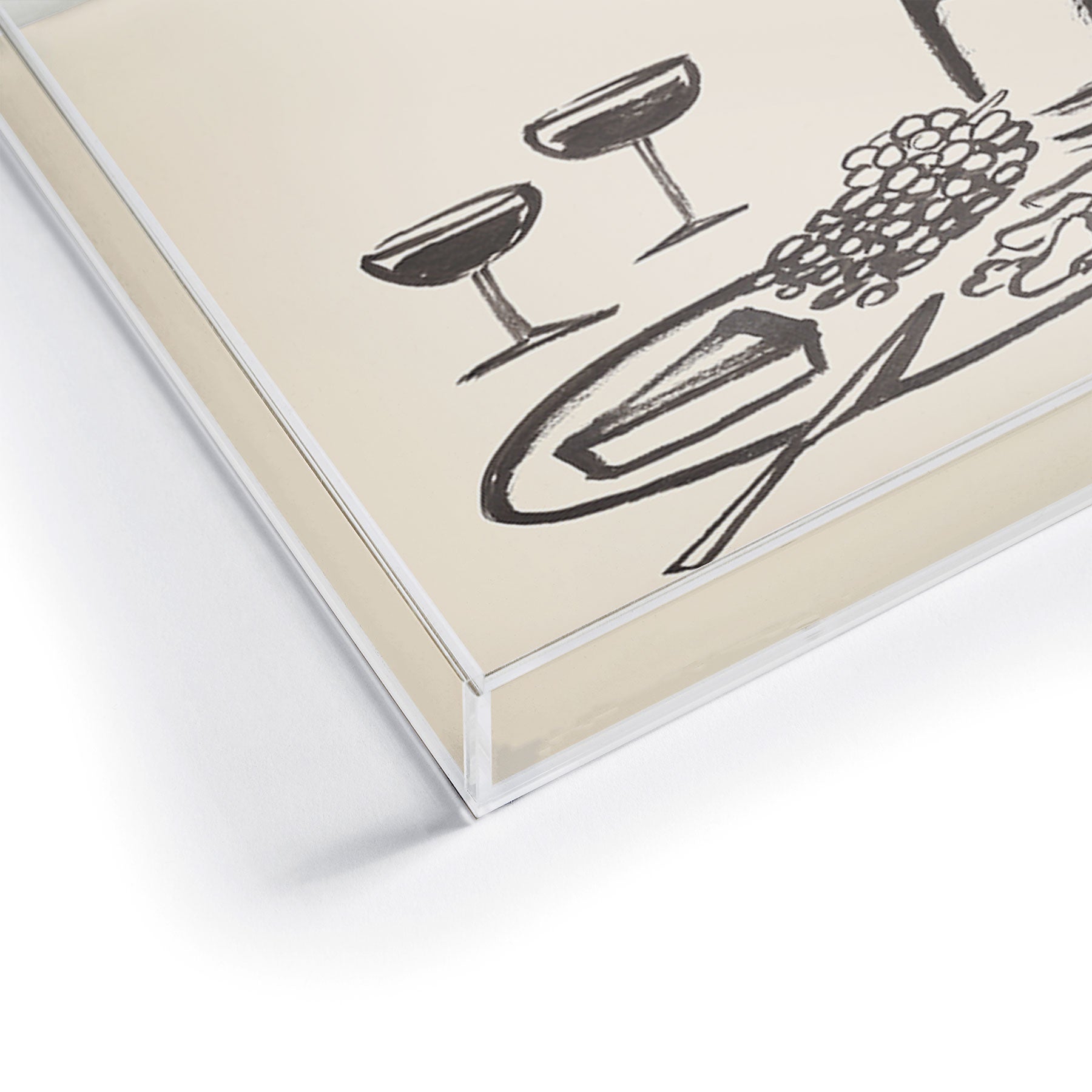 Intemporalis Wine and Cheese Aperitivo BW Acrylic Tray