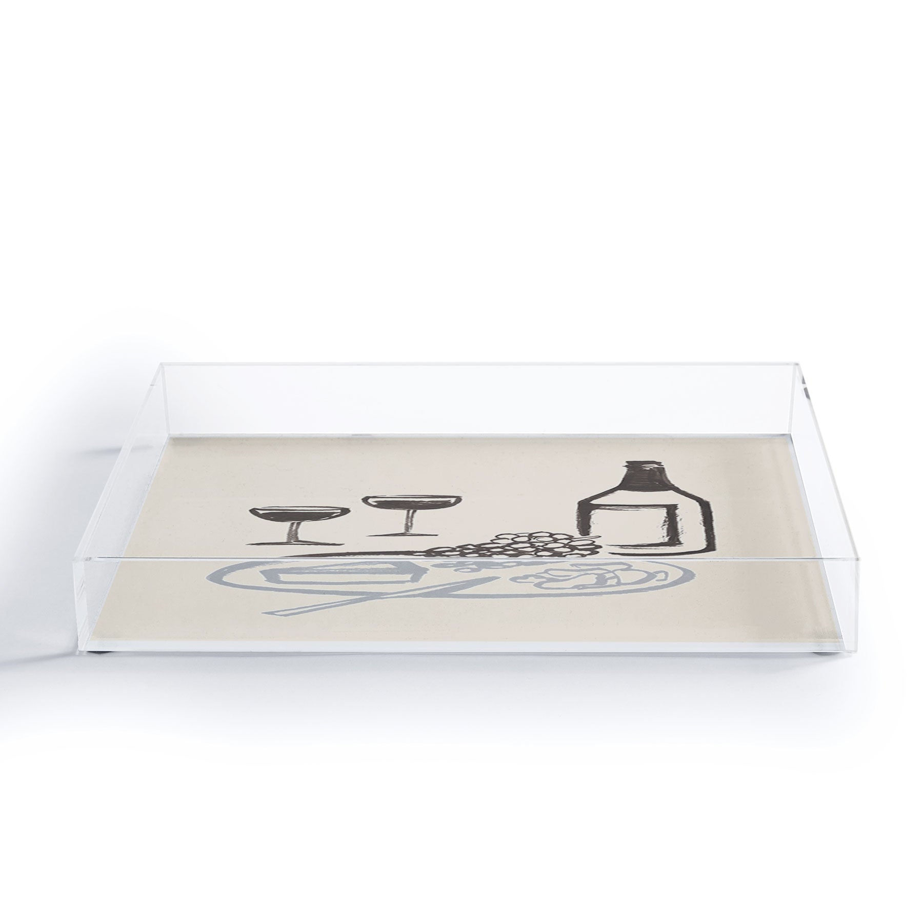 Intemporalis Wine and Cheese Aperitivo BW Acrylic Tray