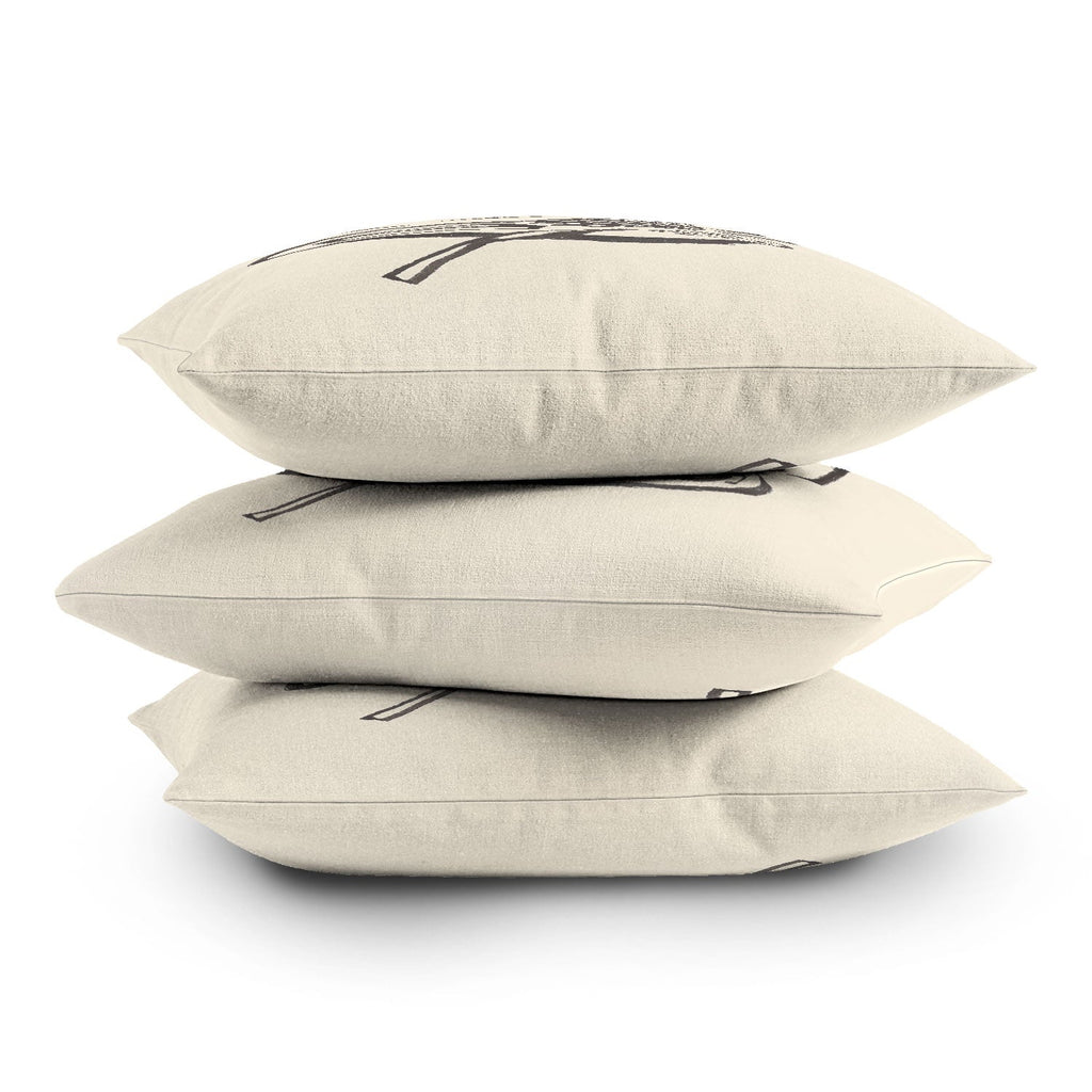 Intemporalis Wine and Cheese Aperitivo BW Throw Pillow