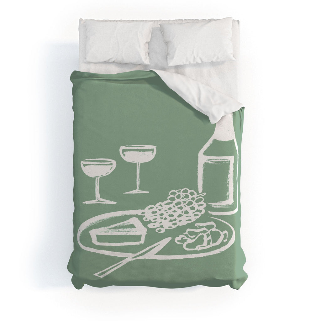 Intemporalis Wine and Cheese Aperitivo Duvet Cover