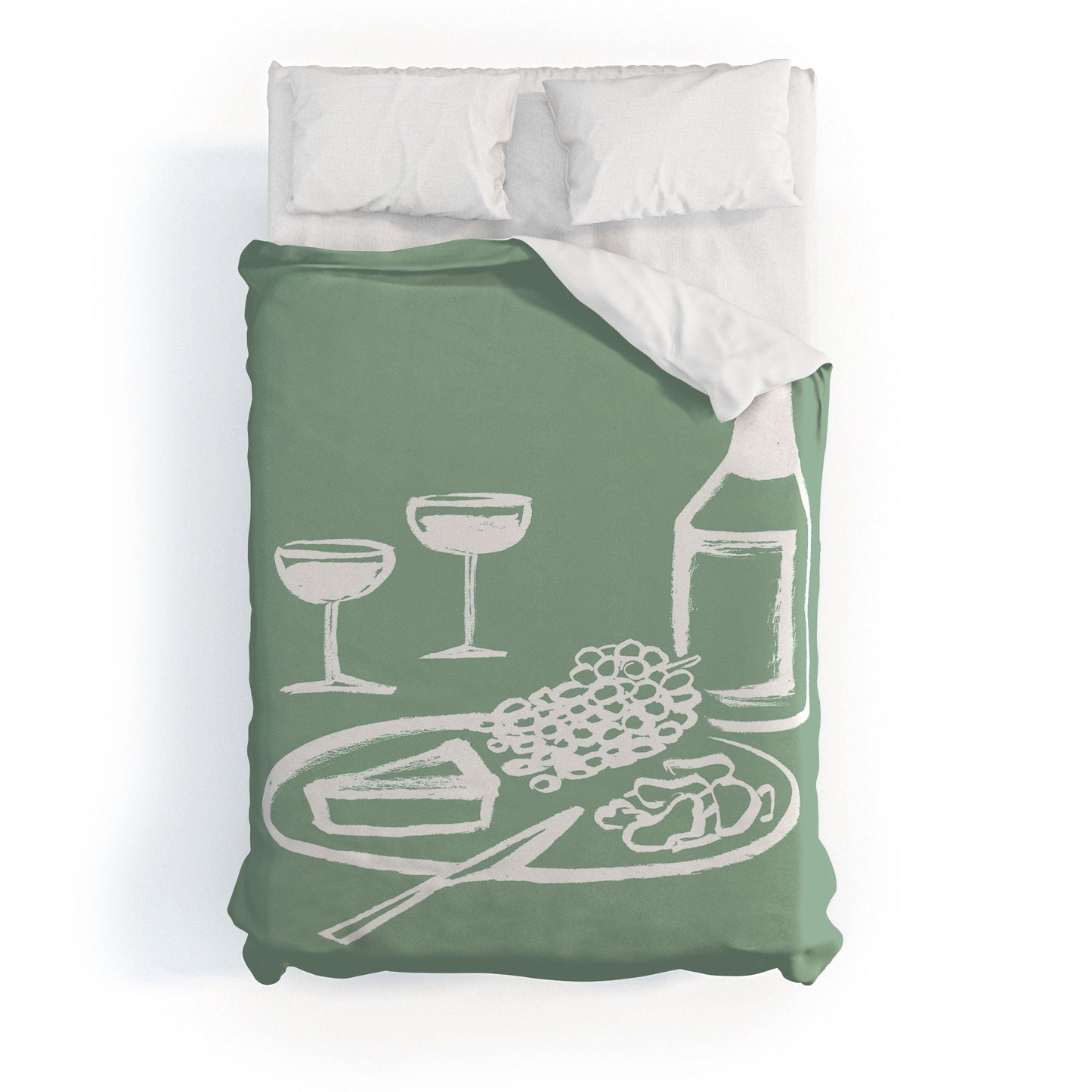 Intemporalis Wine and Cheese Aperitivo Duvet Cover
