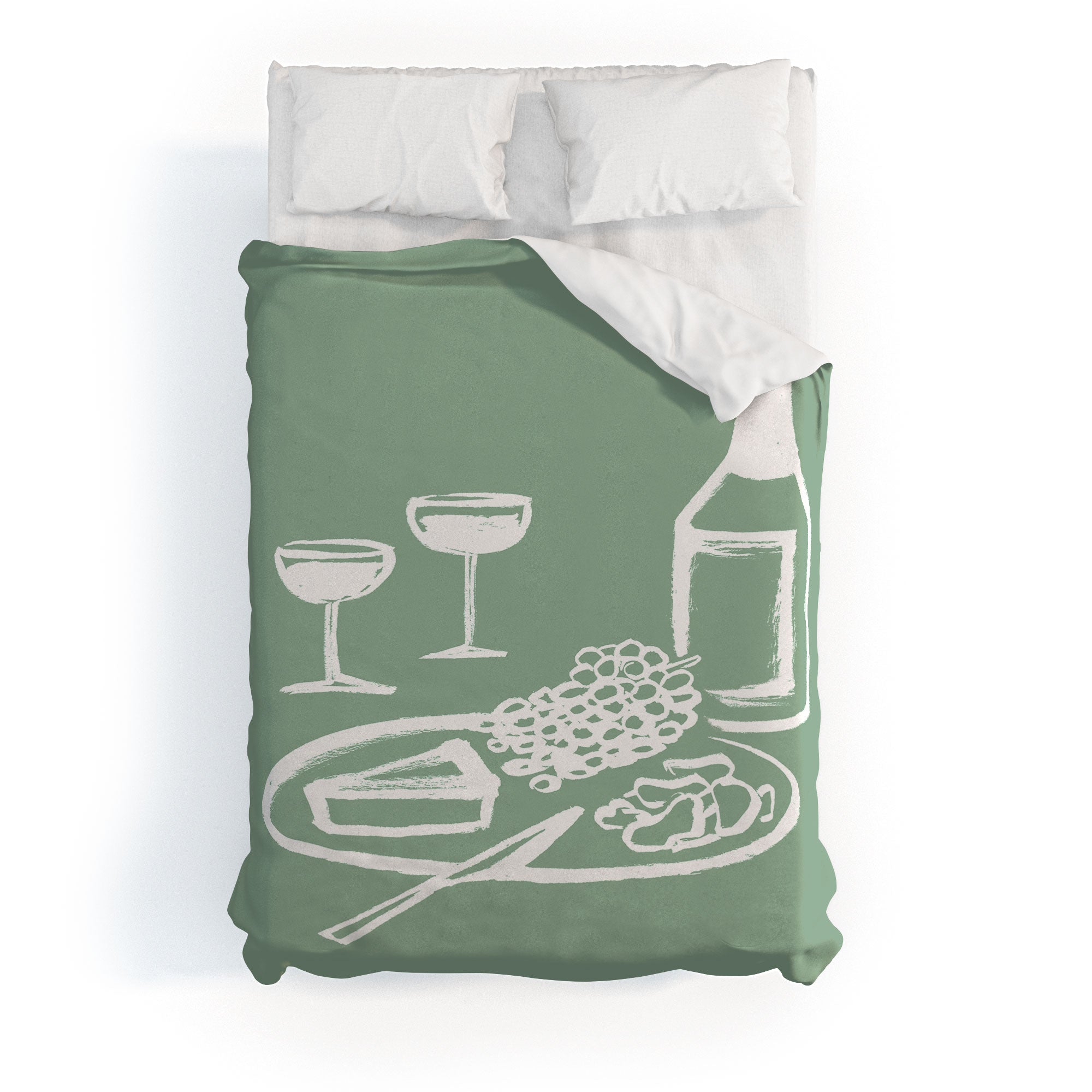Intemporalis Wine and Cheese Aperitivo Duvet Cover