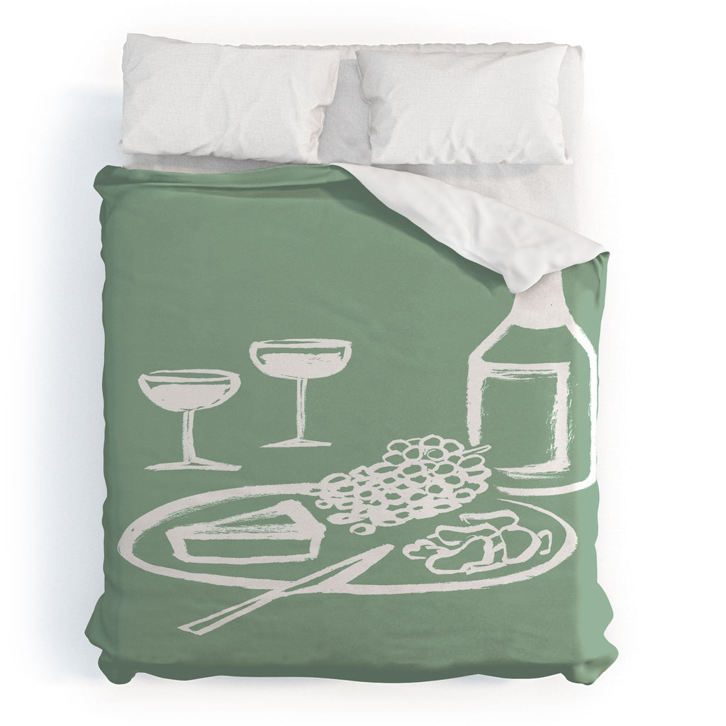 Intemporalis Wine and Cheese Aperitivo Duvet Cover