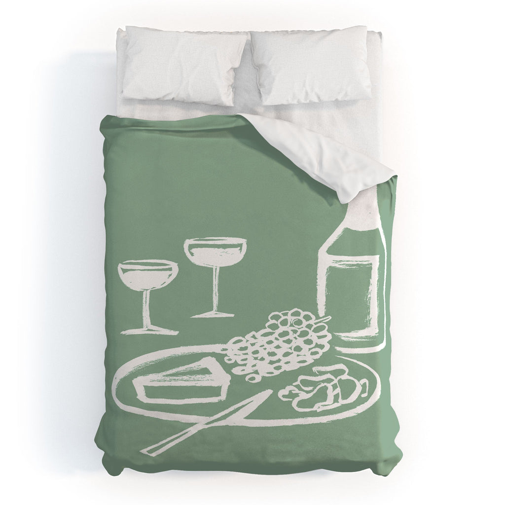 Intemporalis Wine and Cheese Aperitivo Duvet Cover