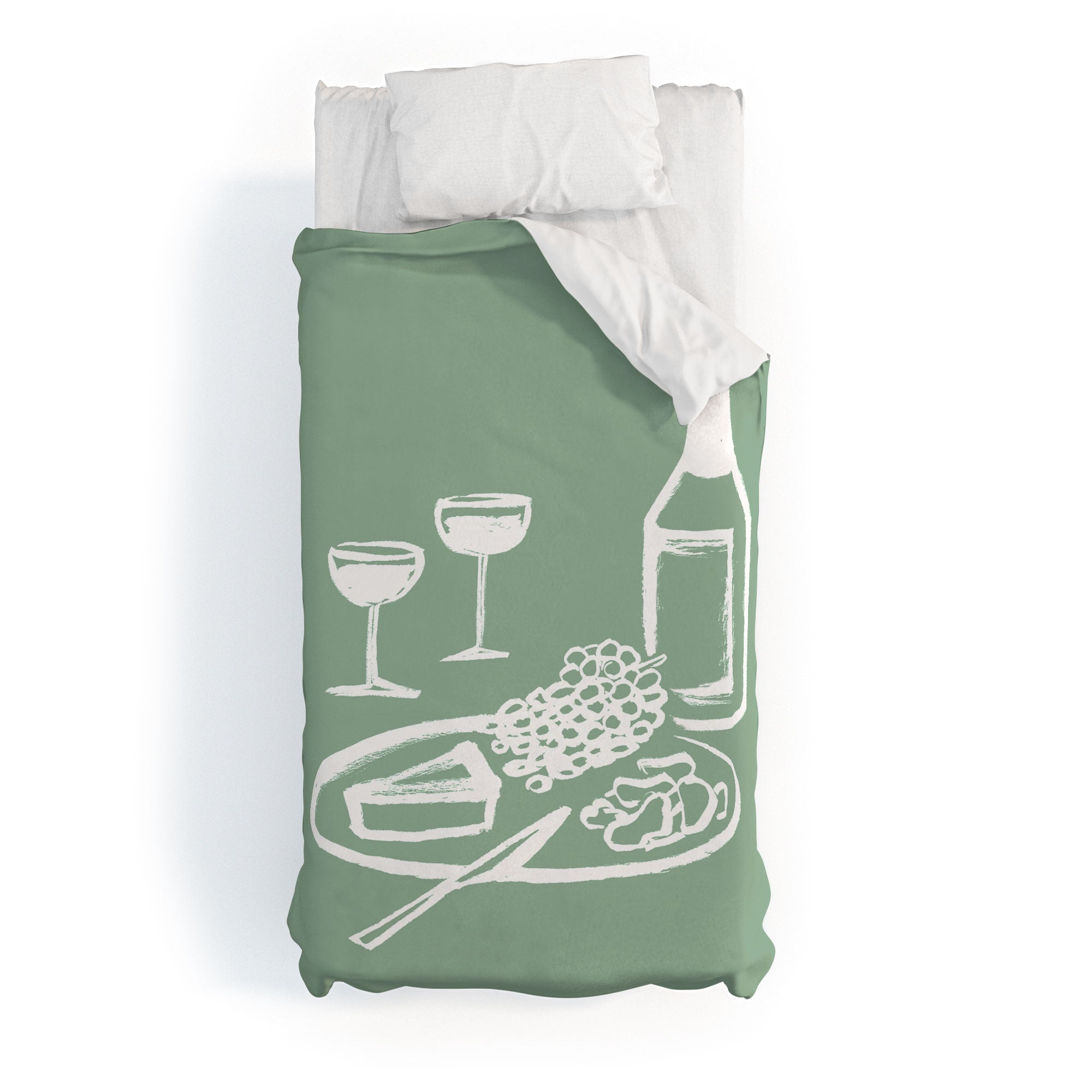 Intemporalis Wine and Cheese Aperitivo Duvet Cover