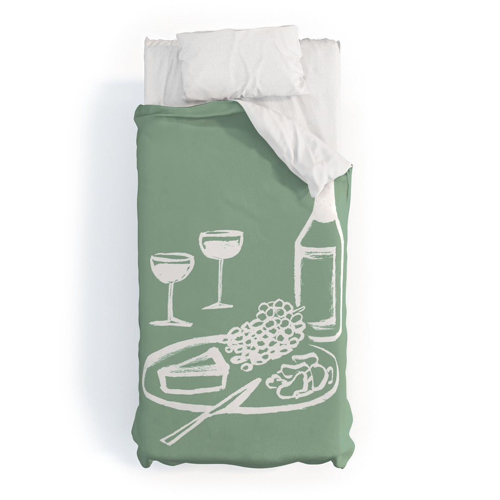 Intemporalis Wine and Cheese Aperitivo Duvet Cover