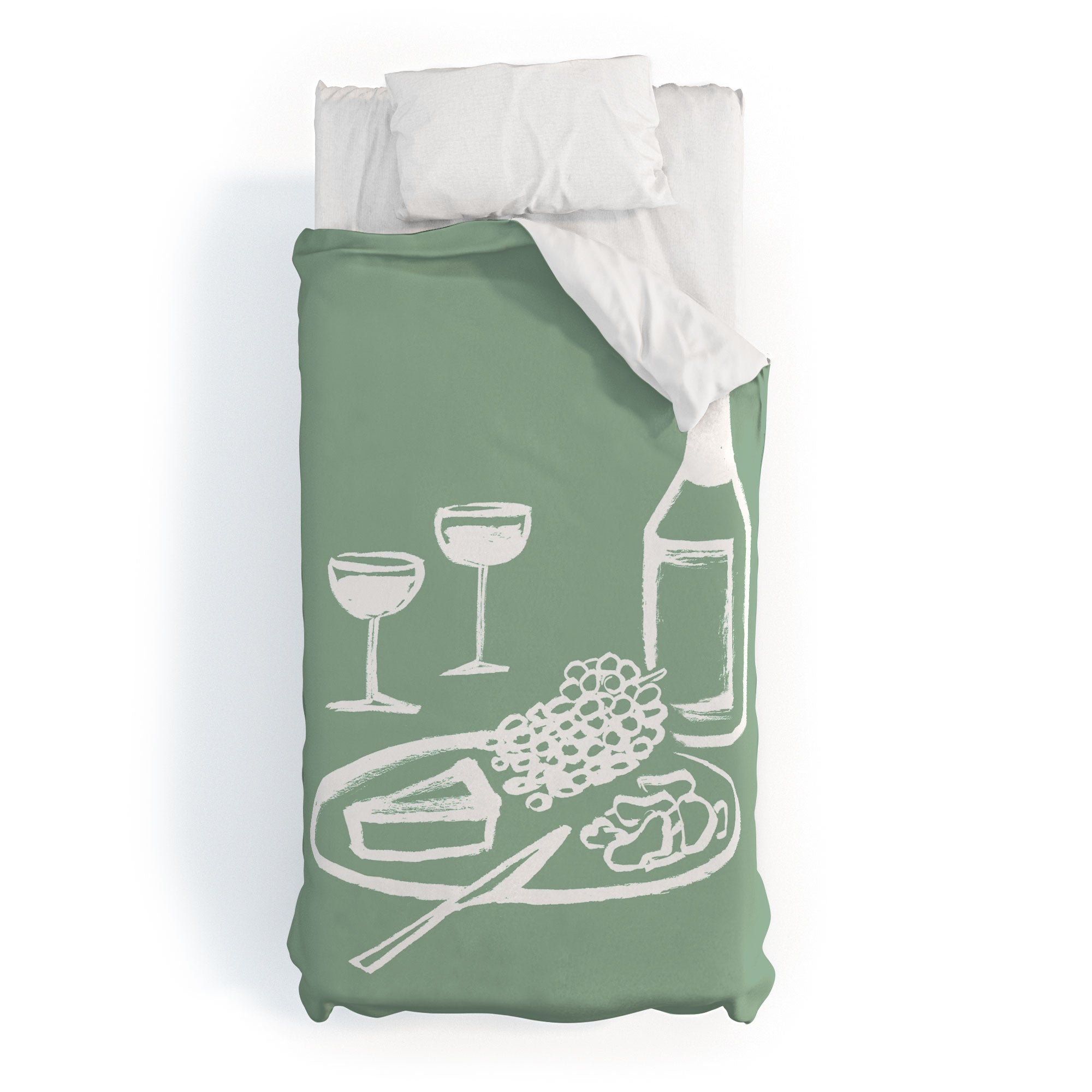 Intemporalis Wine and Cheese Aperitivo Duvet Cover