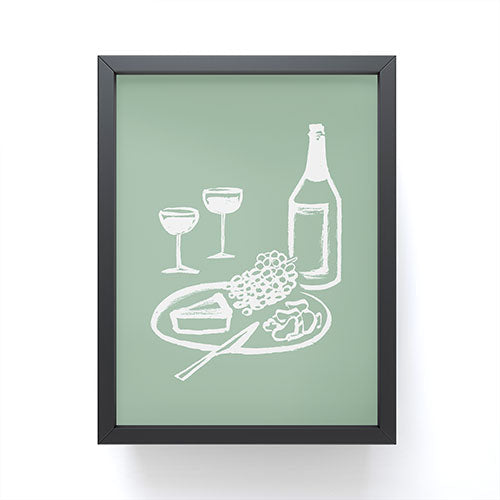 Intemporalis Wine and Cheese Aperitivo Framed Mini Art Print