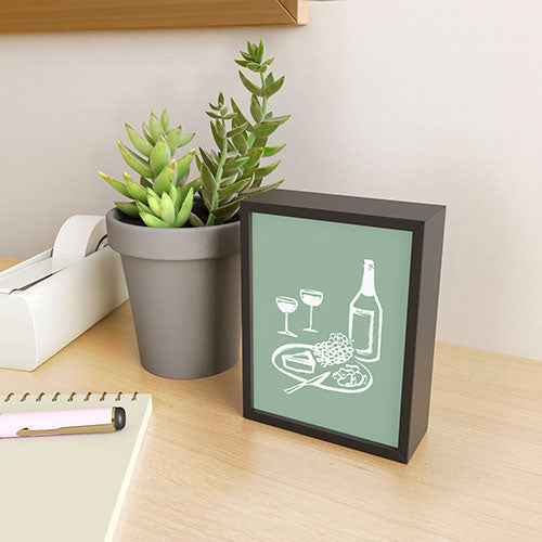 Intemporalis Wine and Cheese Aperitivo Framed Mini Art Print