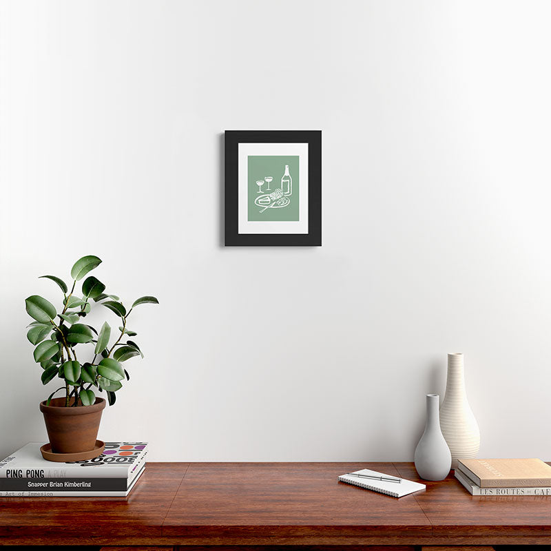 Intemporalis Wine and Cheese Aperitivo Framed Art Print