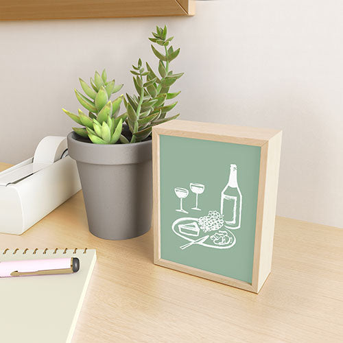 Intemporalis Wine and Cheese Aperitivo Framed Mini Art Print