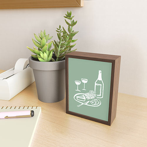 Intemporalis Wine and Cheese Aperitivo Framed Mini Art Print
