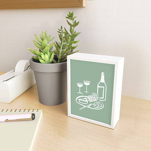 Intemporalis Wine and Cheese Aperitivo Framed Mini Art Print
