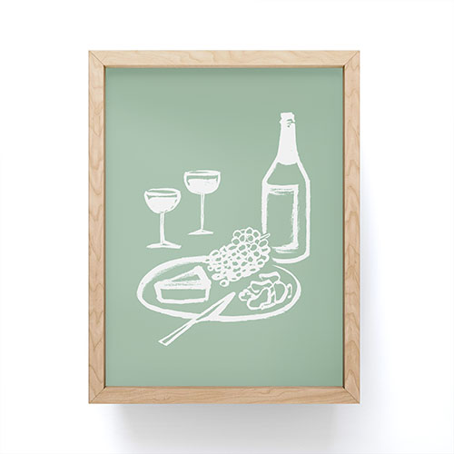 Intemporalis Wine and Cheese Aperitivo Framed Mini Art Print