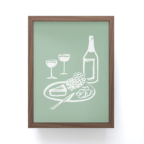 Intemporalis Wine and Cheese Aperitivo Framed Mini Art Print