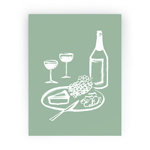 Intemporalis Wine and Cheese Aperitivo Mini Art Print