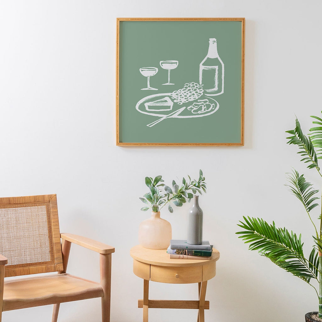 Intemporalis Wine and Cheese Aperitivo Framed Wall Art