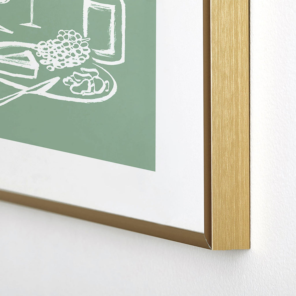 Intemporalis Wine and Cheese Aperitivo Metal Framed Art Print