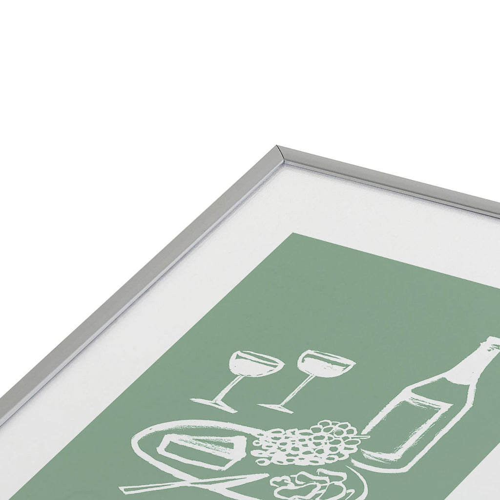 Intemporalis Wine and Cheese Aperitivo Metal Framed Art Print