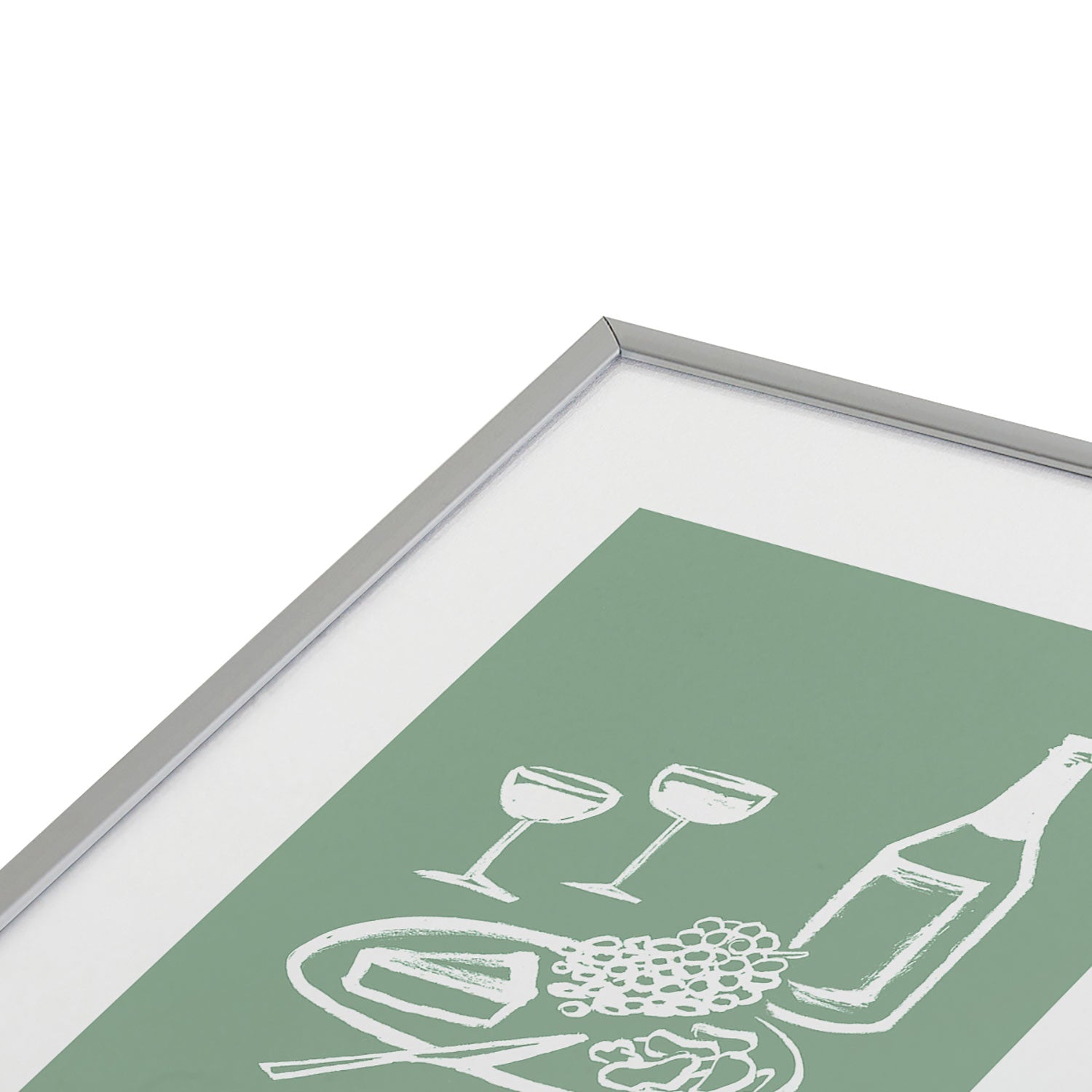 Intemporalis Wine and Cheese Aperitivo Metal Framed Art Print