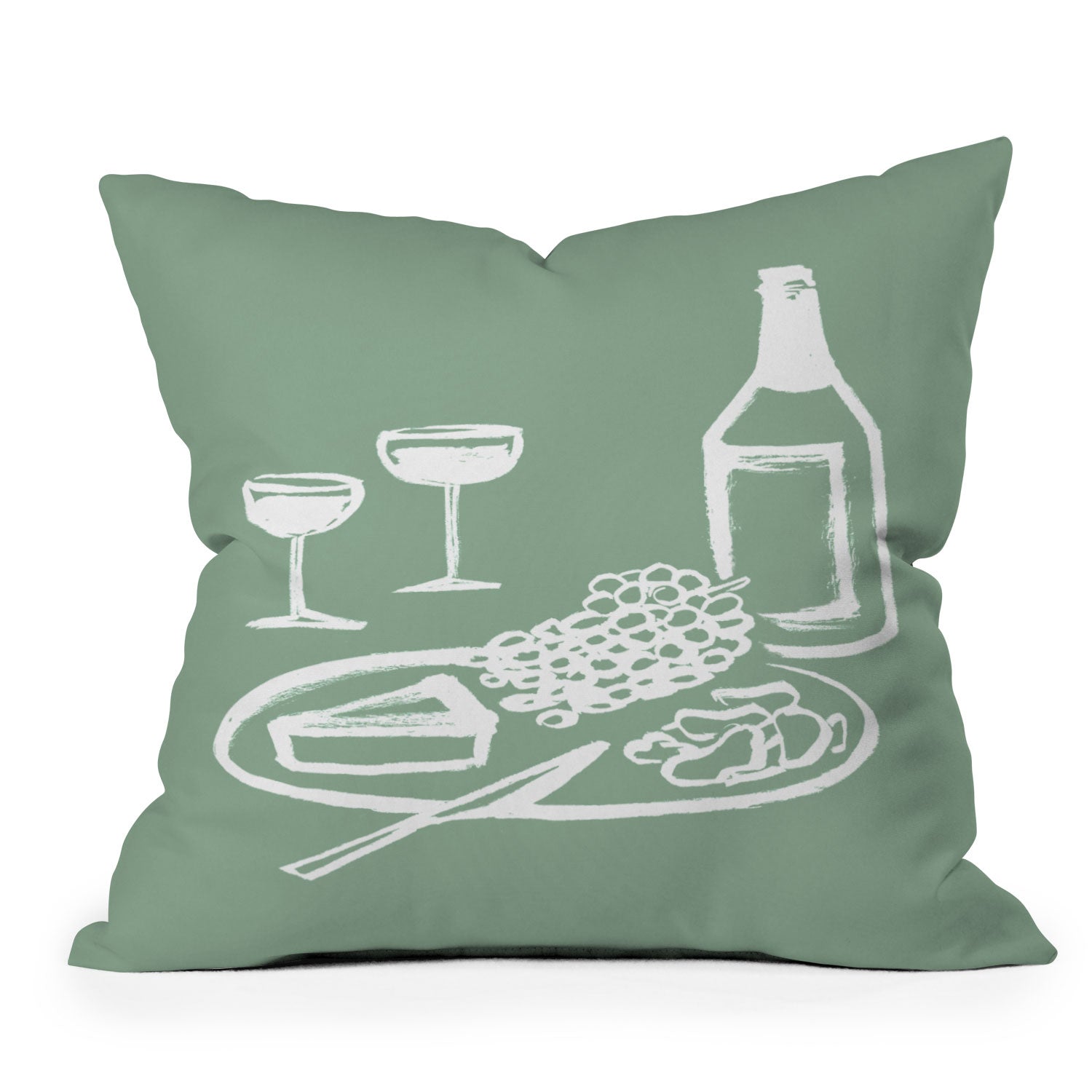 Intemporalis Wine and Cheese Aperitivo Outdoor Throw Pillow