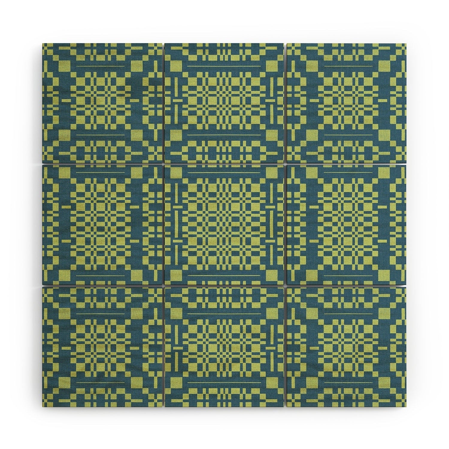 Marta Barragan Camarasa Nostalgic Grid Design Wood Wall Mural