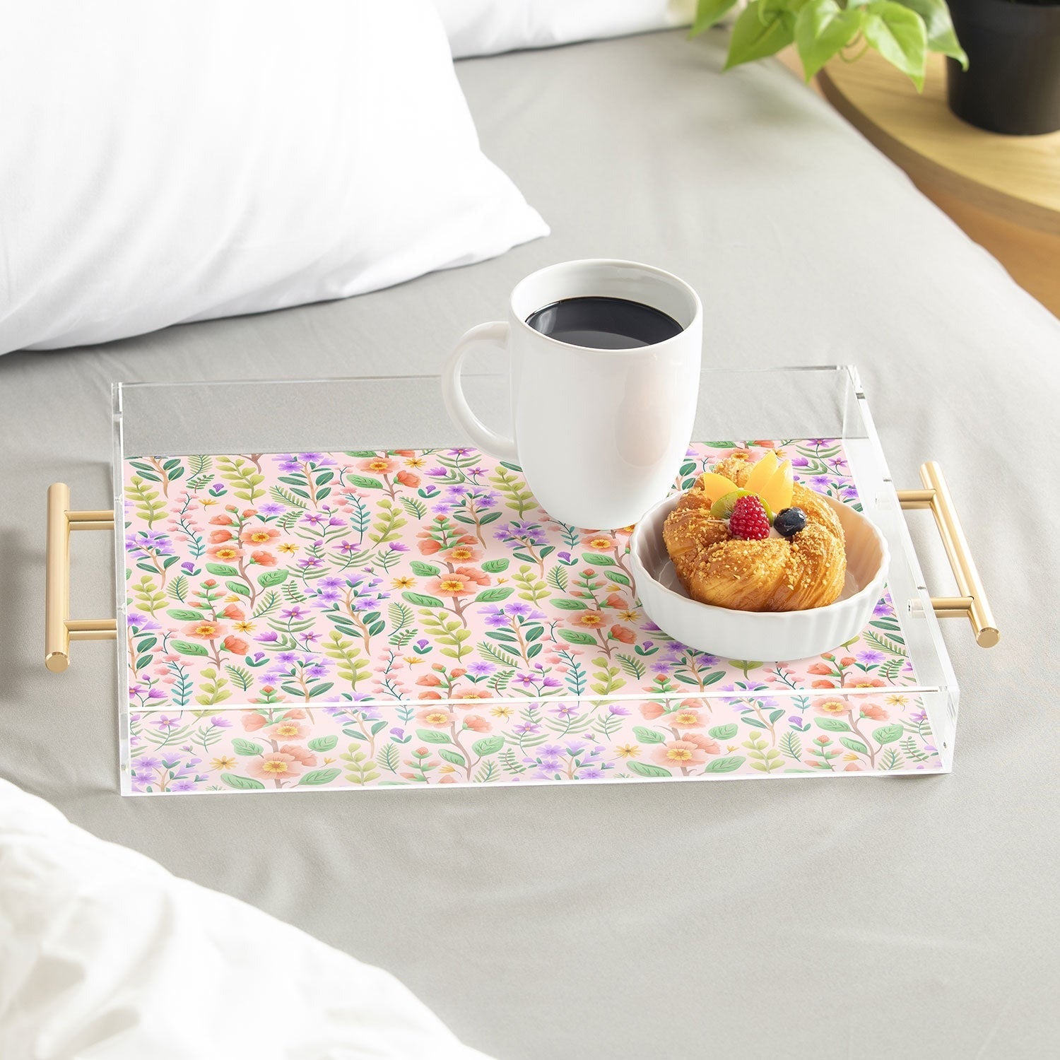 Pimlada Phuapradit Ditsy Spring Floral Acrylic Tray