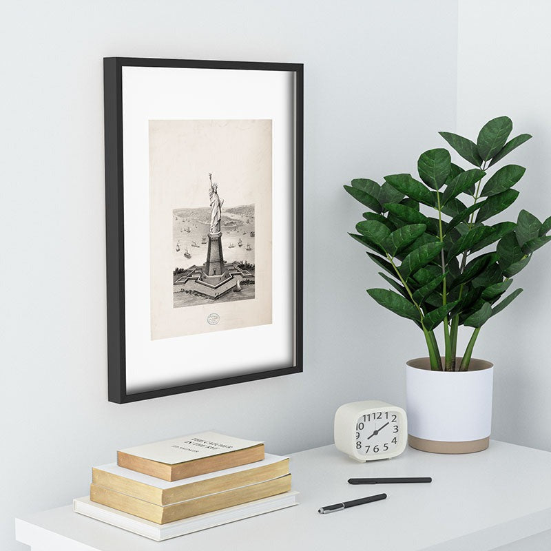 DENY Designs Vintage Lady Liberty Recessed Framing Rectangle
