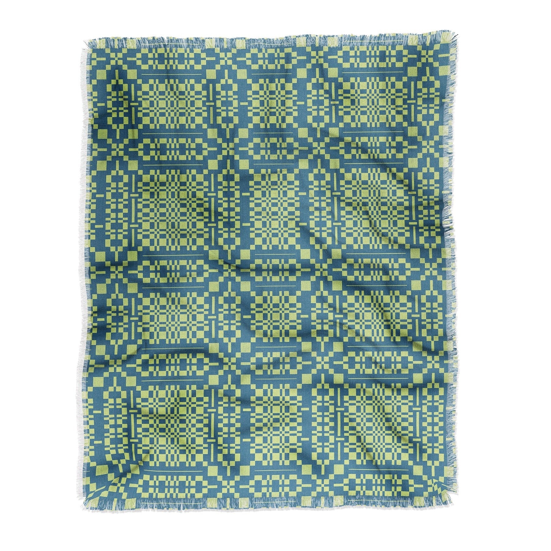 Marta Barragan Camarasa Nostalgic Grid Design Throw Blanket