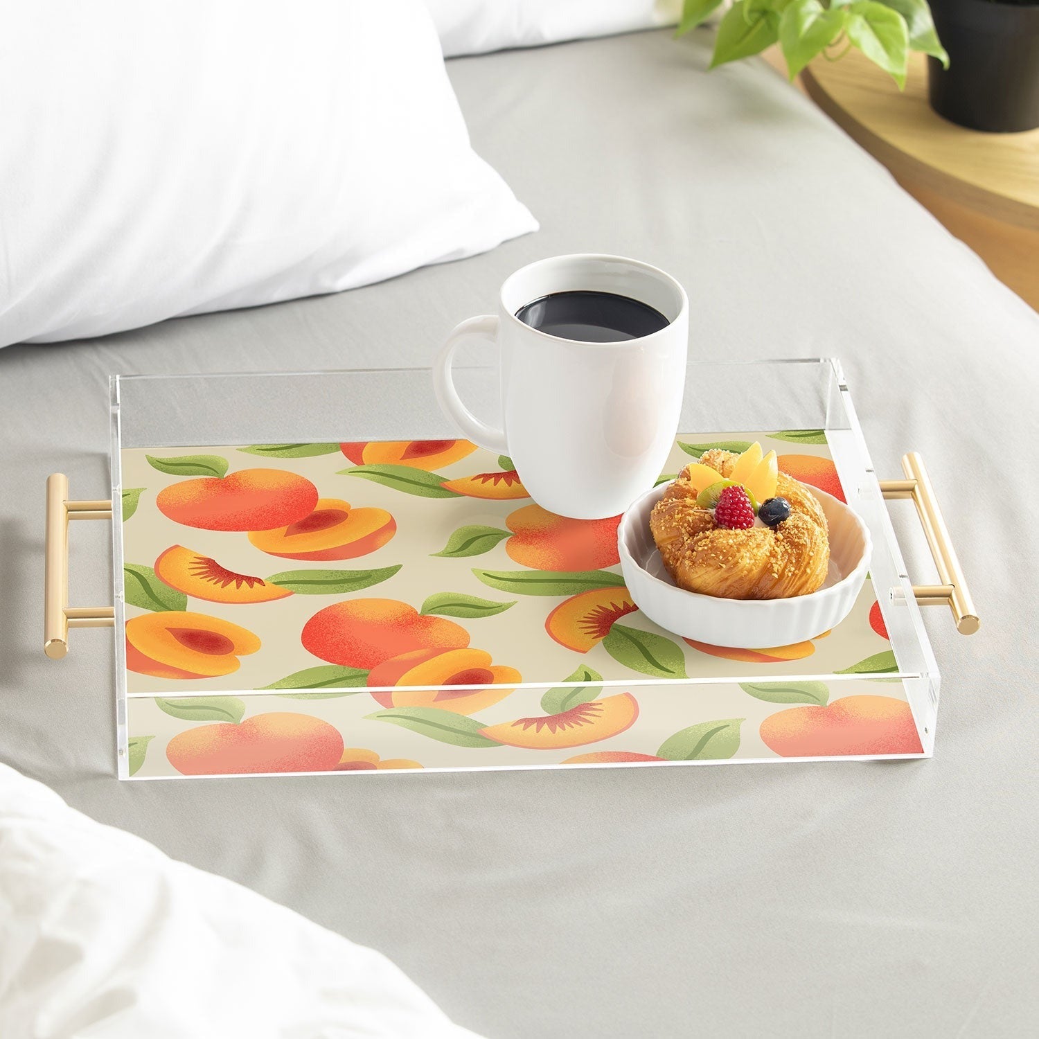 Jessica Molina Peach Pattern Acrylic Tray