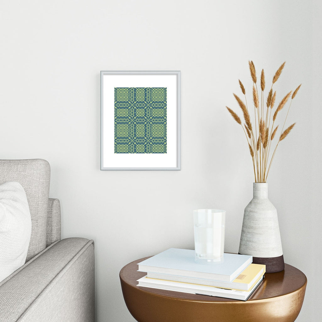 Marta Barragan Camarasa Nostalgic Grid Design Metal Framed Art Print