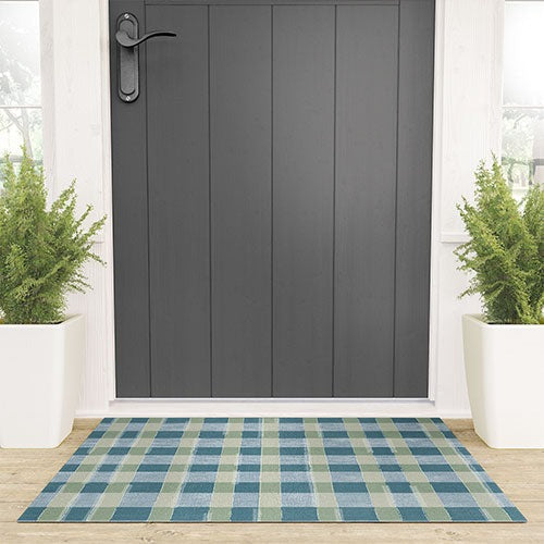 Marta Barragan Camarasa Country Style Checks Welcome Mat