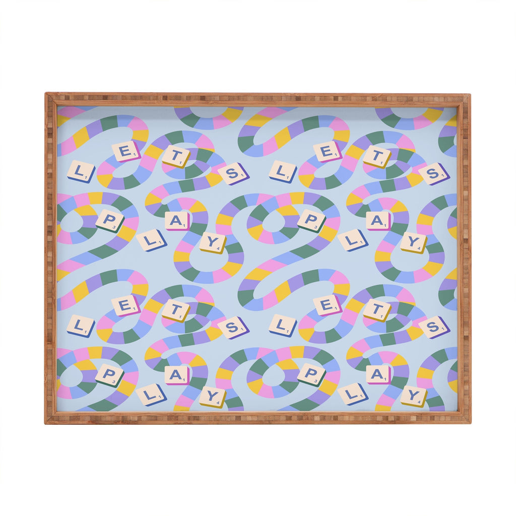 Design by Spark Scrabble Board Game Night Rectangular Tray
