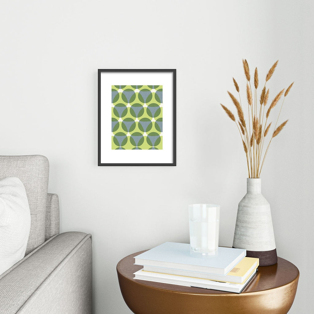 Marta Barragan Camarasa Stylish Retro Circle Metal Framed Art Print
