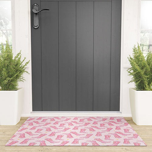Love_Ryming Stars and Boots Welcome Mat