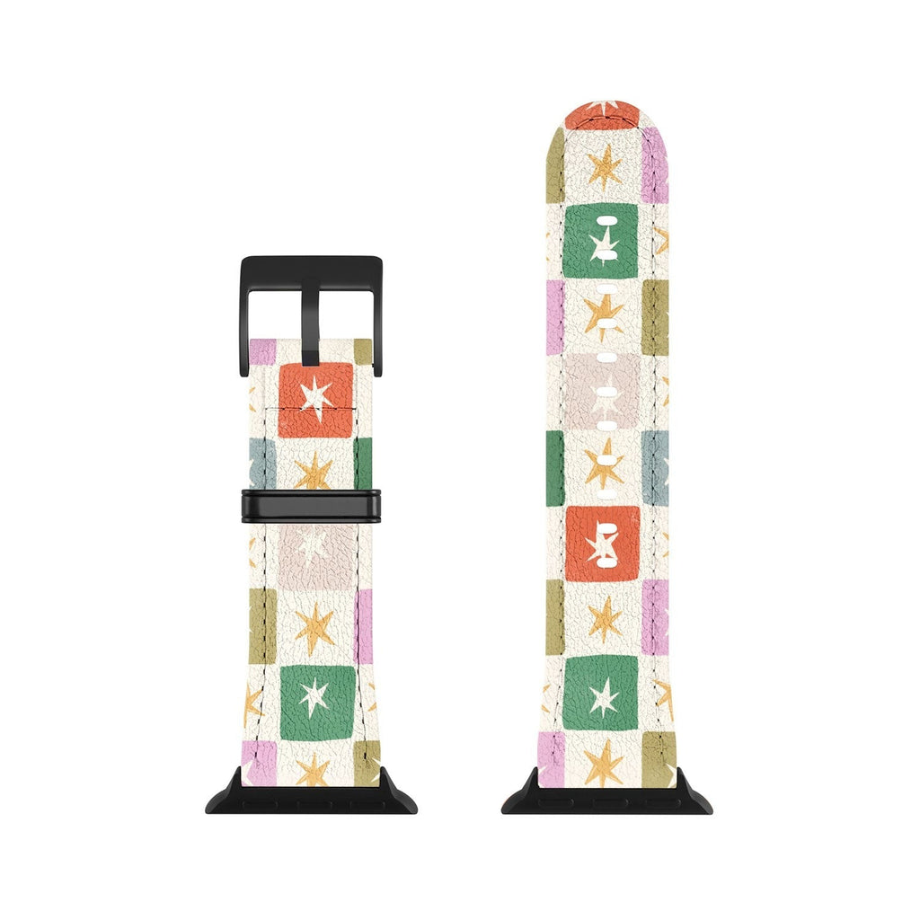 LouBruzzoni Retro Star Block Pattern Apple Watch Band