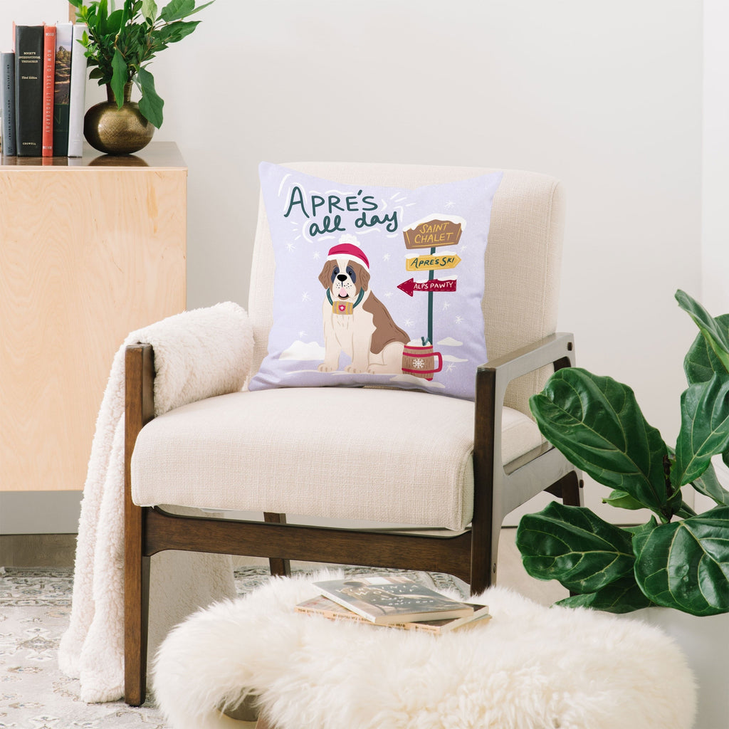 Design by Spark St Bernard Apres All Day Throw Pillow