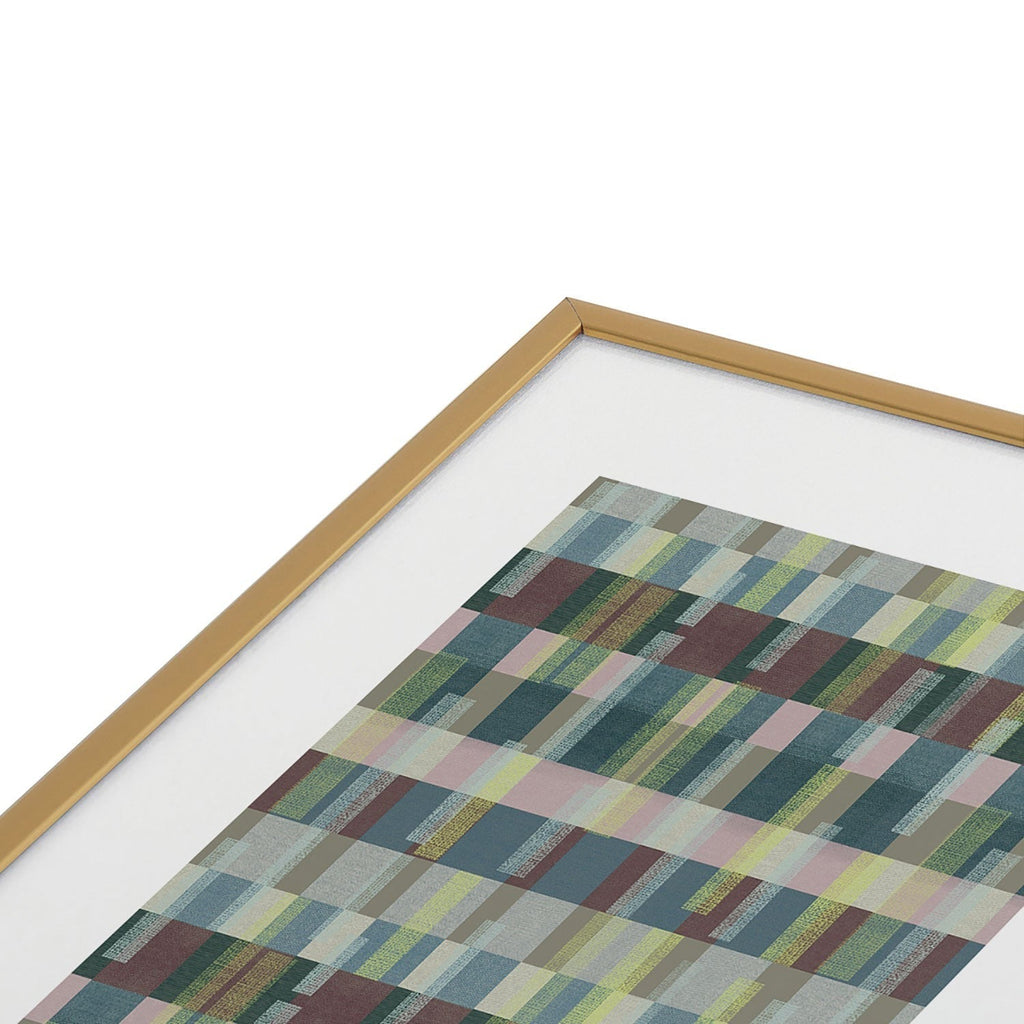 Marta Barragan Camarasa Dynamic Linear Blocks Metal Framed Art Print