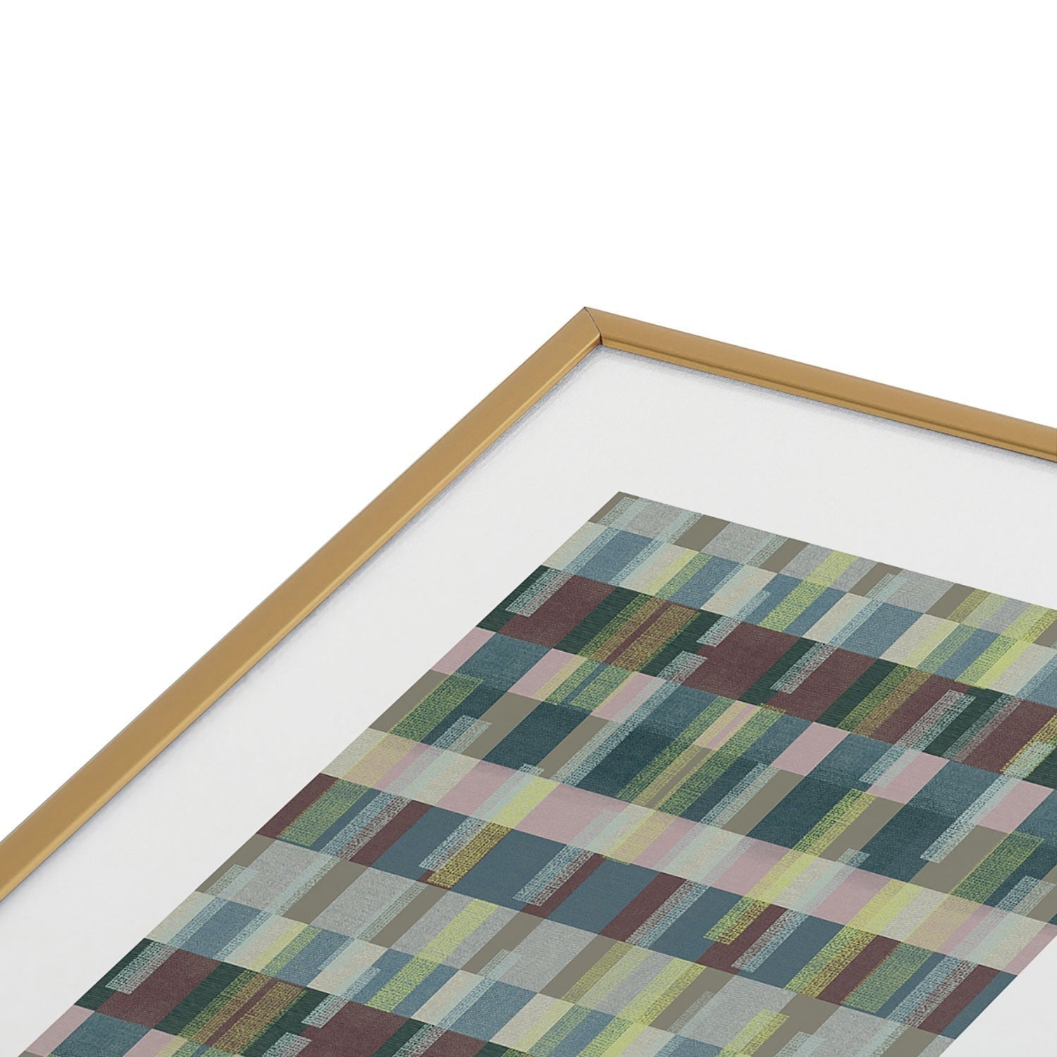 Marta Barragan Camarasa Dynamic Linear Blocks Metal Framed Art Print