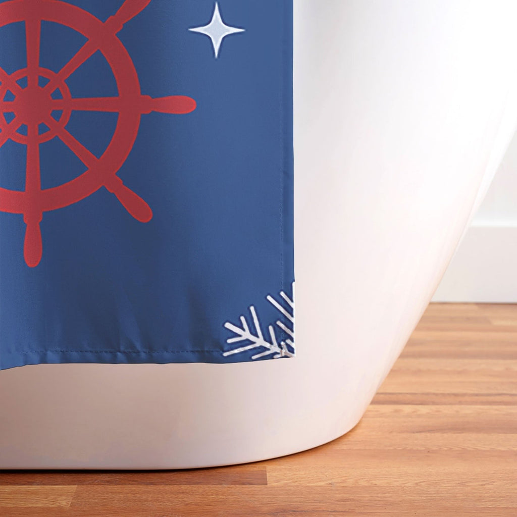 Design by Spark Holiday Helms and Snowflakes Shower Curtain